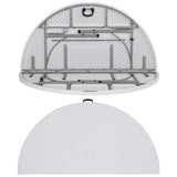 Flash Furniture Stonewall 6' Round Plastic Folding Event Table with Carrying Handle, Bi-Fold Portable Banquet Table for Indoor/Outdoor Events, White Flash Furniture