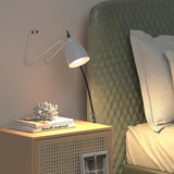 PARTPHONER Table Lamp Set of 2, 350°Rotatable Small Desk Lamp, Modern White Reading Bedside Lamps, Suitable for Study, Bedroom, Office, Dorm, Children's Room, 2 Bulbs Included PARTPHONER