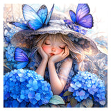 FHBUBPUP Butterfly Diamond Painting Kits for Adults, Flower Diamond Art Kits for Beginners - DIY Full Drill Round Diamond Dot Gem Art, Craft Gift Suitable for Home Wall Decoration 12×12Inch FHBUBPUP