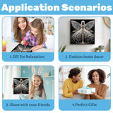 Ceiomez Fairy Diamond Painting Kit for Adults, Butterfly Fairy Diamond Art Kits, DIY Special Shape Crystal Rhinestones Diamonds Gem Art Kits for Adults for Home Decoration Gifts 12x12inch Ceiomez