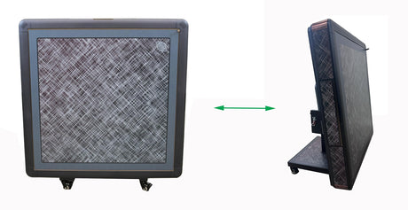 usamjtable Ultra-Thin Automatic Mahjong Table in Polysilver Color with Folding Roller Coaster Style, 40mm Numbered Tiles, and Built-in Hard Table Cover usamjtable
