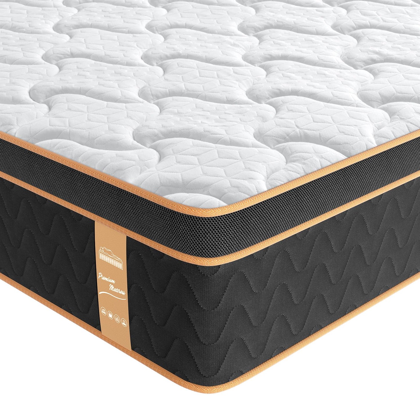 BedStory 14 Inch King Mattress Innerspring Hybrid Mattress with Gel Memory Foam Individual Wrapped Coils Spring Mattress Medium Firm for Pressure Relief CertiPUR-US Certified