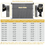 Shade&Beyond Outdoor Roller Shades with Splicing Design, 8' W x 8' H Cordless Patio Roll Up Blinds, Exterior Shade Cloth Roll for Porch, Gazebo, Pergola, Balcony, Gray Shade&Beyond