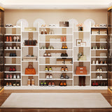 Tribesigns 13-Tier Shoe Rack, Freestanding Tall Entryway Shoe Organizer with Open Shelves, 40 Pairs Wide Wooden Shoe Shelf Shoe Storage Cabinet for Entryway, Living Room, White Tribesigns