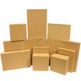 JOYIN 12PCS Brown Kraft Cardboard Gift Boxes with Lids for Presents, 4" Deep Large Shirt Robe Wrapping Boxes for Christmas Holiday, 4 Different Sizes Festive Xmas Lingerie Cupcake DIY Boxes JOYIN