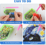 2 Pack Diamond Art Kits for Kids with Frame, DIY 5D Diamond Painting by Numbers for Beginners, Fun Arts and Crafts for Boys and Girls Ages 6-8-12, 6″ x 6″ Cat and Dog Animal Design Temiaode