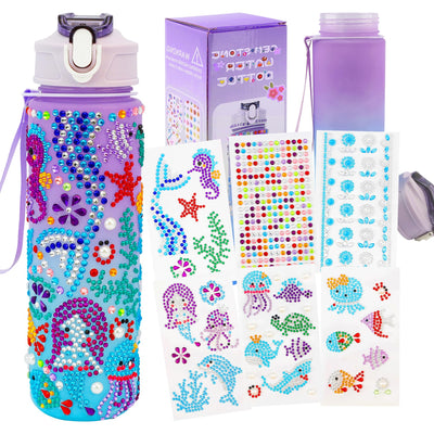 Decorate Your Own Water Bottle Kits for Girls, Birthday Graduation Gifts for 5-12 Year Old Girl, Crafts for Kids Ages 4-8, Toys for Ages 5-7, Arts And Crafts for Kids Ages 8-12, Toys for Girls 8-10