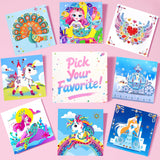 Marlrin Gem Sticker Kit for Kids, 8 Unicorn Princess Themes, Crafts Kits for Girls Ages 4-8, Arts & Crafts Toys, Diamond Art Kits for Kids - Birthday and Christmas Gift for Girls Ages 3, 4, 5, 6, 7, 8 Marlrin