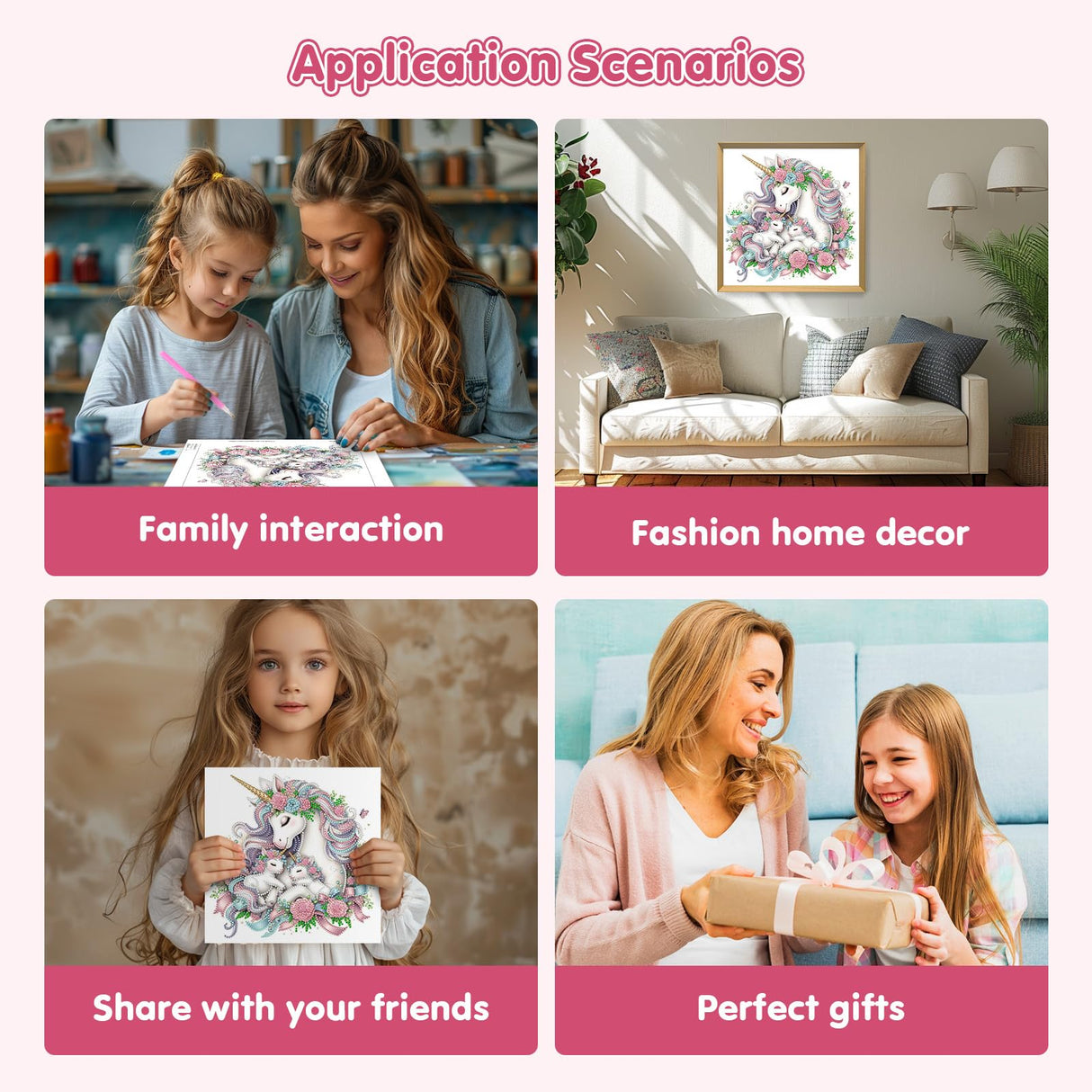 Bowetile Special Shape Diamond Art Painting Kits for Adults Beginners, Horse Diamond Art Painting Kits, 5D DIY Diamond Crystal Rhinestones Gem Art for Adults, Home Wall Decor 12ﾗ12 Inch Bowetile