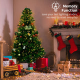 BOLWEO Christmas Tree Lights, 280LED Christmas Lights for Tree 8 Modesfor 6ft-7ft Christmas Tree, UL Certified Indoor Outdoor Christmas Decorations 8 * 6.6ft Drops Warm White BOLWEO