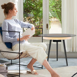 Bigbiglife Coffee Table with Led Light, Luxury Metal End Table with 3D Mirror, Glass Side Table for Appartment Home Living Room Bigbiglife