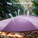BDEUS 2 inch Mattress Topper, Cooling Gel Memory Foam Bed Topper for Pressure Relief and Back Pain, CertiPUR-US Certified, Dorm Essentials, Twin (Purple) BDEUS