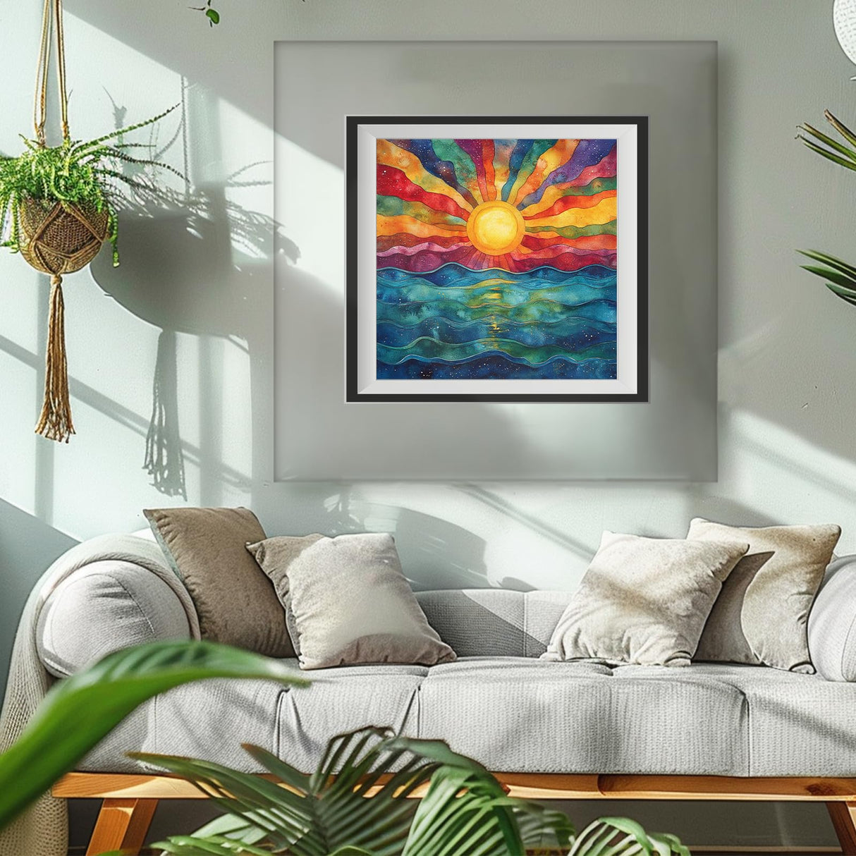 MAXBYE Sunrise Diamonds Painting Kits for Adults, Ocean Wave Diamond Art Kits for Adults, DIY 5D Full Round Drill Diamond Art Painting Gem Art Kits for Home Wall Decor 12x12inch MAXBYE