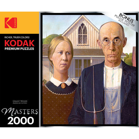 Cra-Z-Art - RoseArt - Kodak Masters -American Gothic by Grant Wood - 2000 Piece Jigsaw Puzzle Cra-Z-Art