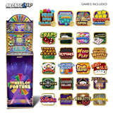 Arcade1Up Wheel of Fortune Casinocade Deluxe Arcade Game 5 Foot Tall Stand Up Cabinet with 8 Inch Dual LCD Screens, Electronic Games for Adults ARCADE1UP