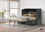 Mega Solutions Murphybedz Tuscany Murphy Cabinet Chest Bed with Charging Station 6 Inch, Queen (Galaxy Grey) Mega Solutions