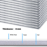 Frienda Garage Door Insulation Set 24 x 48 Inch White Foam Core Insulation Panels Reflective Aluminum Radiant Barrier Thermal Insulation Shield with Adhesive Tape for Greenhouse Attics Walls (16 Pcs) Frienda
