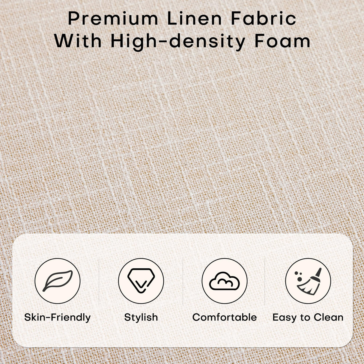 Redlife Ottoman Coffee Table, 31" Wide Rectangular Large Ottoman with Storage, Lift Top Ottoman Coffee Table Mid Century Modern Rectangle Coffee Tables for Living Room (Beige Rectangle) Redlifeᅟᅠ