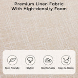 Redlife Ottoman Coffee Table, 31" Wide Rectangular Large Ottoman with Storage, Lift Top Ottoman Coffee Table Mid Century Modern Rectangle Coffee Tables for Living Room (Beige Rectangle) Redlifeᅟᅠ