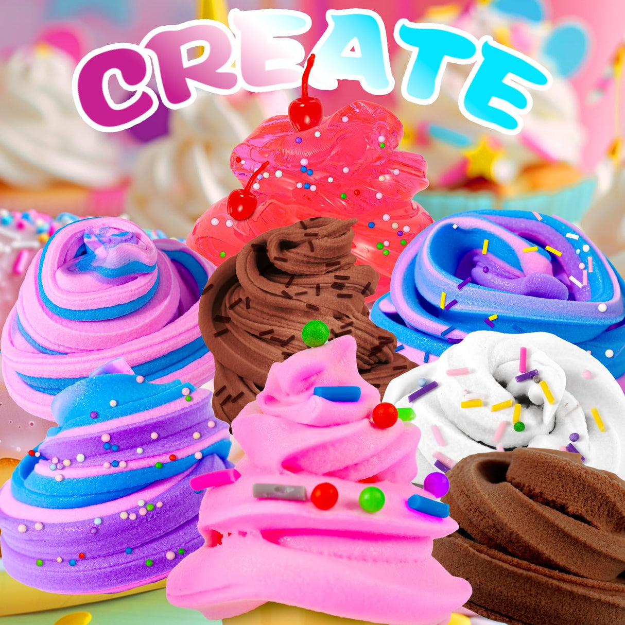 Large Party Slime Kit for Girls and Boys, Max Party Favors Slime Making Kit to Make Butter Cloud and Foam Slime, Stress Relief Toys, DIY Slime Supplies for Girls and Boys sloueasy