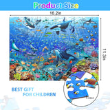 Puzzles for Kids Ages 4-8 6-8 8-10 Year Old - Underwater Scene - 100 Pieces Jigsaw Puzzle for Kids Learning Educational Puzzles for Boys Girls (with Sturdy Box) OSBOO