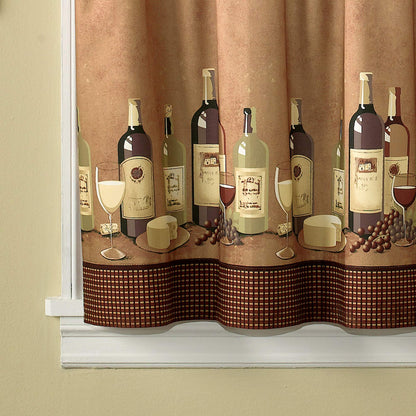 CHF Industries Wines Kitchen Curtain Set 24-inch Length