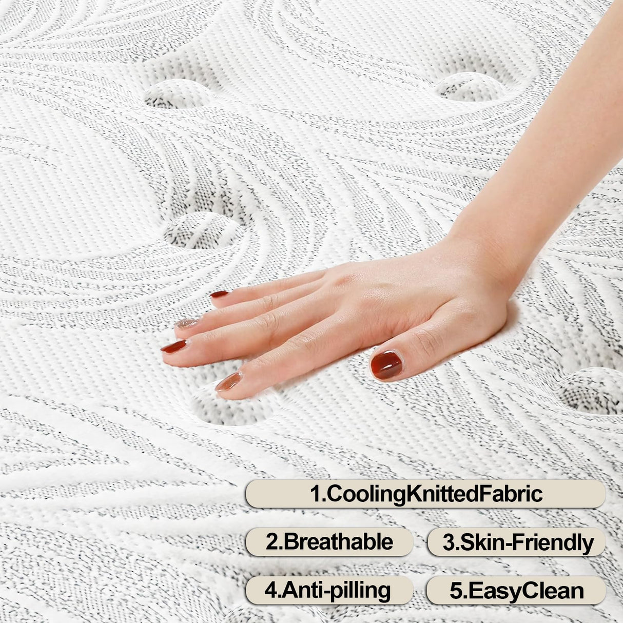 Twin Mattress, 12 Inch Memory Foam Hybrid Mattress, Twin Size Mattress in a Box with Strong Edge Support, Pressure Relief, Medium Firm, CertiPUR-US (12 INCH, Twin) MSJh