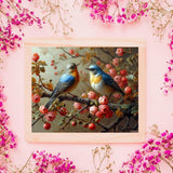 FUKVHIL DIY Paint by Numbers for Adults Beginner, Birds' Early Spring Tweeting, Paint by Numbers Kit Painting by Numbers for Adults, 16x20 INCH FUKVHIL