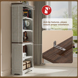 TRONLEE Tall Bookcase, 70 inch Height, 5-Tier Open Storage Shelf, 31.5 in Wide Standing Bookshelves for Home, Office, Bedroom, School, Library, 31.5W * 11.81D *70H (White Espresso, Open Storage) TRONLEE