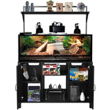 GDLF Reptile Tank Stand Terrarium Stand with Cabinet for Accessories Storage 48" X 24" Tabletop Fits up to 120 Gallon Bearded Dragon Tank, Reptile Terrarium,Turtle Tank (Stand Only) GDLF
