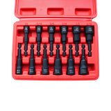 PANOVOS 12Pcs Magnetic Nut Driver Set,Impact Power Hex Nut Driver Drill Bit Master Kit, SAE & Metric, 1/4-Inch Quick-Change| Cr-V Steel PANOVOS