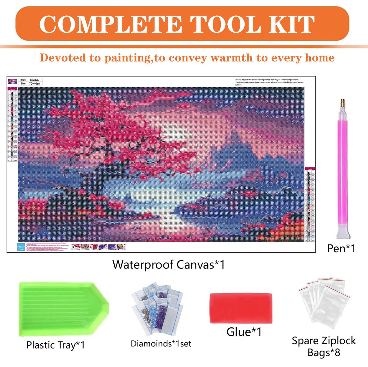 igoodom Large Diamond Painting, Landscape Large Diamond Art Kits for Adults, Full Drill Round Big Diamond Painting, DIY Gem Art and Crafts for Home Wall Decor Gift 27.5 X 15.7inch igoodom