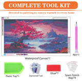 igoodom Large Diamond Painting, Landscape Large Diamond Art Kits for Adults, Full Drill Round Big Diamond Painting, DIY Gem Art and Crafts for Home Wall Decor Gift 27.5 X 15.7inch igoodom