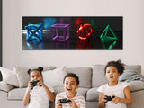 artgeist Acoustic Canvas Wall Art Print for Gamers Game Console 53x18 in - 1pcs Picture with Acoustic Foam Sound Print Artwork Room Acoustics Soundproofing 3D Effect Play Game Gaming i-A-0196-b-a artgeist