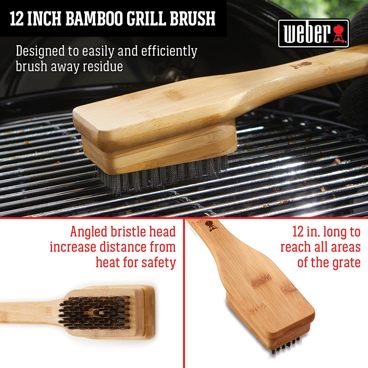 Weber 12" Bamboo Grill Brush Weber