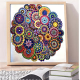 Hibah Diamond Painting DIY 5D Special Shape Rhinestone, Mandala Flower, Partial Diamond Crystal Diamond Painting Mandala Set Hibah