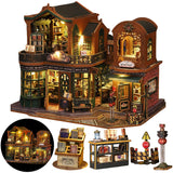 DIY Miniature House Kit, Mayberry Street Miniatures, Magic House Miniature kit, Model Building Craft Diorama Kit, Ideal Gifts for Birthday Easter Christmas(Magic Book Shop) Flybean