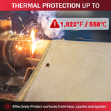 2 Pack Welding Blanket 4x6 ft - Heavy Duty Fiberglass Heat Resistant Fabric, 1022 °F Fire Resistant Blankets, High Temp Insulation Blanket for Industrial, Smoker, Camping, Grill kanhiro