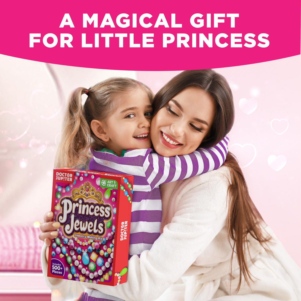 Doctor Jupiter Princess Toys Jewelry Making Kit for Kids Ages 6+ | Arts & Crafts for 6-12 Year Olds | Charm Bracelets, Necklace Making Kit for Girls | Birthday Gifts Doctor Jupiter