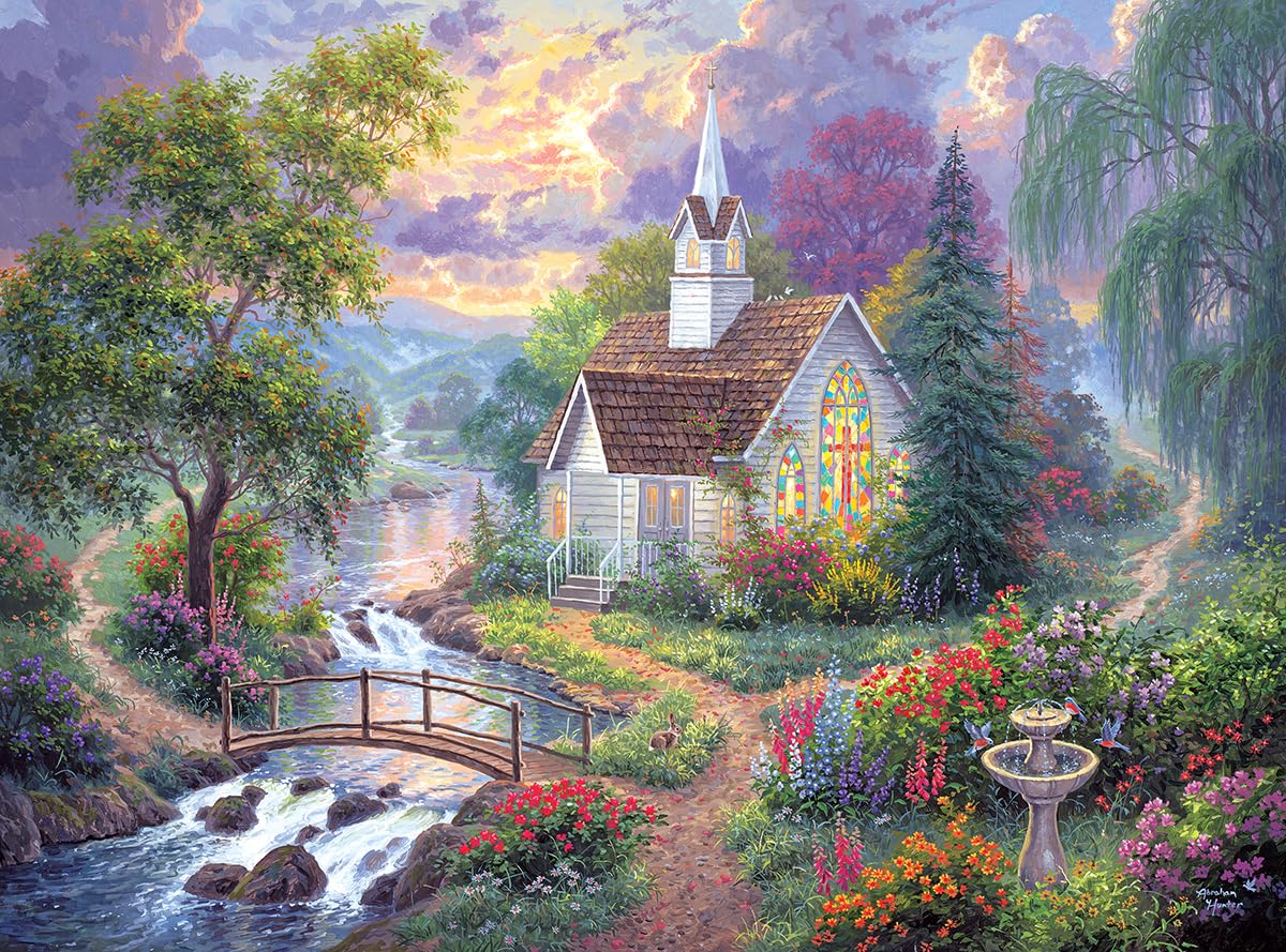 RoseArt - Abraham Hunter - Light Unto My Path - 1000 Piece Jigsaw Puzzle for Adults