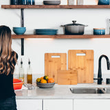 Totally Bamboo 3-Piece Bamboo Cutting Board Set; 3 Assorted Sizes of Bamboo Wood Cutting Boards for Kitchen Totally Bamboo