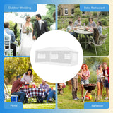 Tangkula 10x20 Ft Canopy Tent, Heavy Duty Party Tent with 4 Removable Sidewalls, Wind Ropes, Ground Stakes, Outdoor White Wedding Tents for Parties, Events, Backyard Tangkula