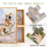 XGKHOM 1500 Pieces Puzzle Board Cover Mat, 34"x26" Jigsaw Puzzle Table Cover with Locking Buckles, Transparent and Frosted Replacement Cover (Cover Mat Only) XGKHOM