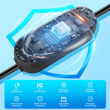 Level 1 & Level 2 EV Charger 16Amp 110-240V,17ft Cable, Portable Electric Vehicle Charger with NEMA5-15P & 6-20 Plug Compatible for SEA J1772 EV Cars for Home and Outdoor (Black) SubSun