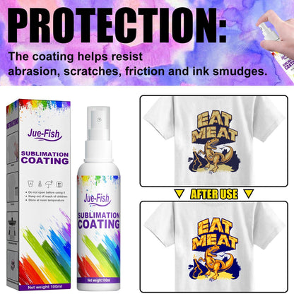 Hulzogul 100ml Sublimation Coating Spray, Coating Spray Clothing Clear Spray Sublimation Cotton Sublimation Protection Coating Spray for All Fabrics Including Polyester Fibre Canvas