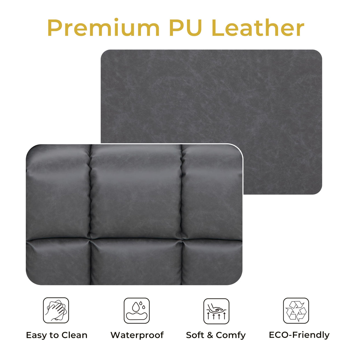 VUOVUS Power Lift Recliner Chair for Elderly, Electric Recliner with Remote Control, Adjustable Footrest, PU Leather Living Room Recliner with Cup Holders and Side Pockets (Light Grey) VUOVUS