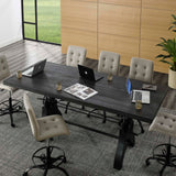 Modway 96" Adjustable Counter/Bar-Height Dining or Conference Table Black Modway