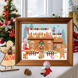 VABAMNA Christmas Party Favor for Kids - 30 Sheets Make a Gingerbread House DIY Craft Stickers Scenes for Xmas Holiday Activity Party Game Supplies, 15 Sets VABAMNA