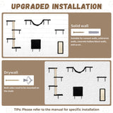 COZIWOW Wall Mounted Cat Furniture, Cat Wall Shelves and Perches, Floating Cat Shelves for Wall Set of 5 (Black) COZIWOW