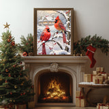 HMZephitiquc Cardinal Paint by Numbers Kit for Adults Canvas Christmas, Cardinal Paint by Number Christmas, Painting by Numbers, Easy DIY Crafts Home Wall Decor 16x20 in HMZephitiquc